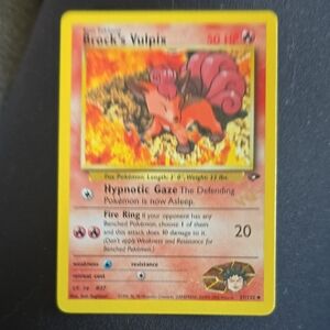 Brock's Vulpix Card - Red and Orange